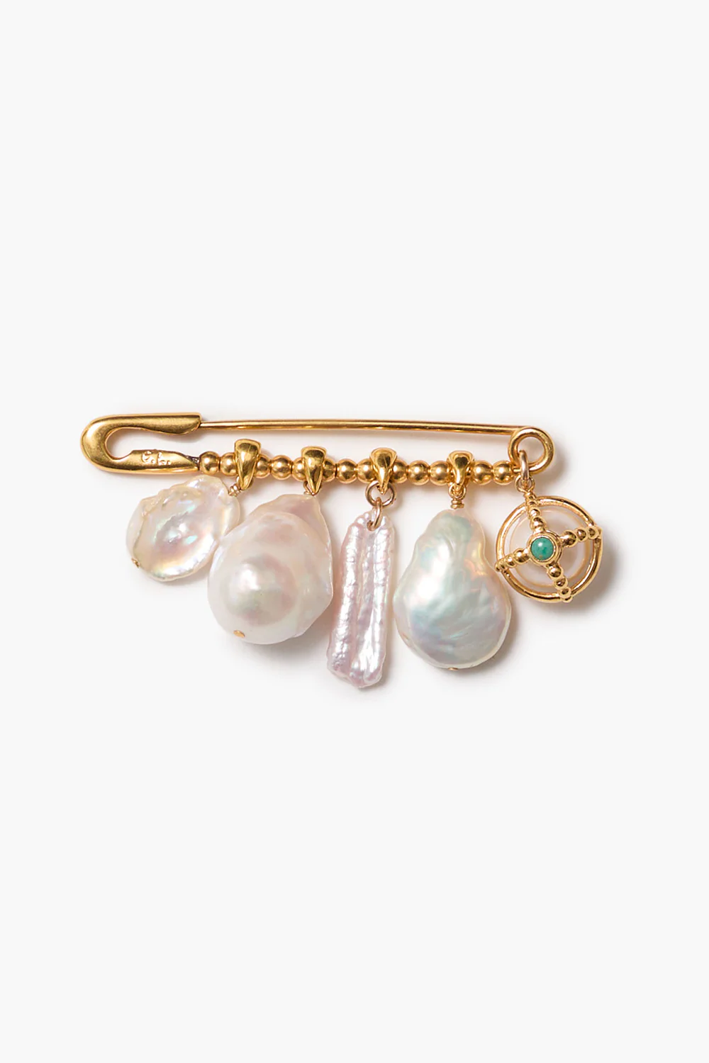 Charlotte Brooch White Pearl