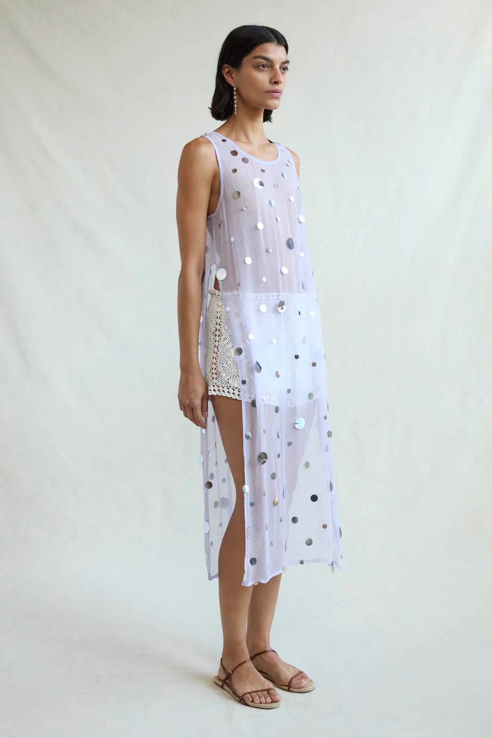 Chloe Sequin Tunic Lilac - Image 2