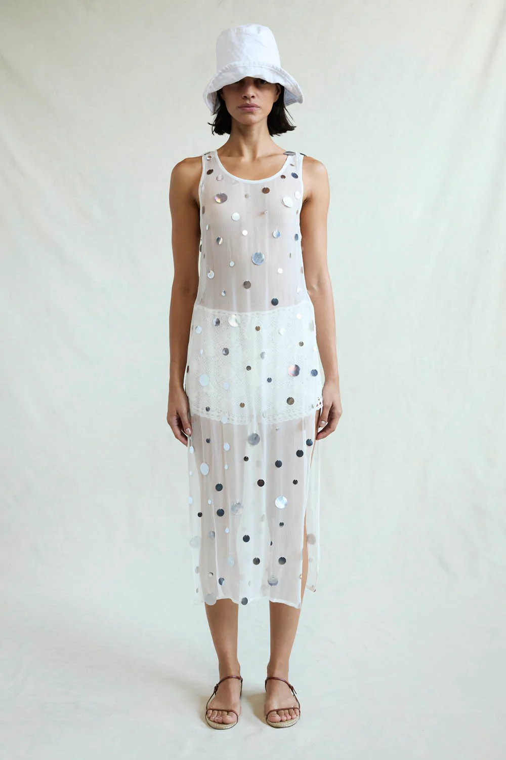 Chloe Sequin Tunic White