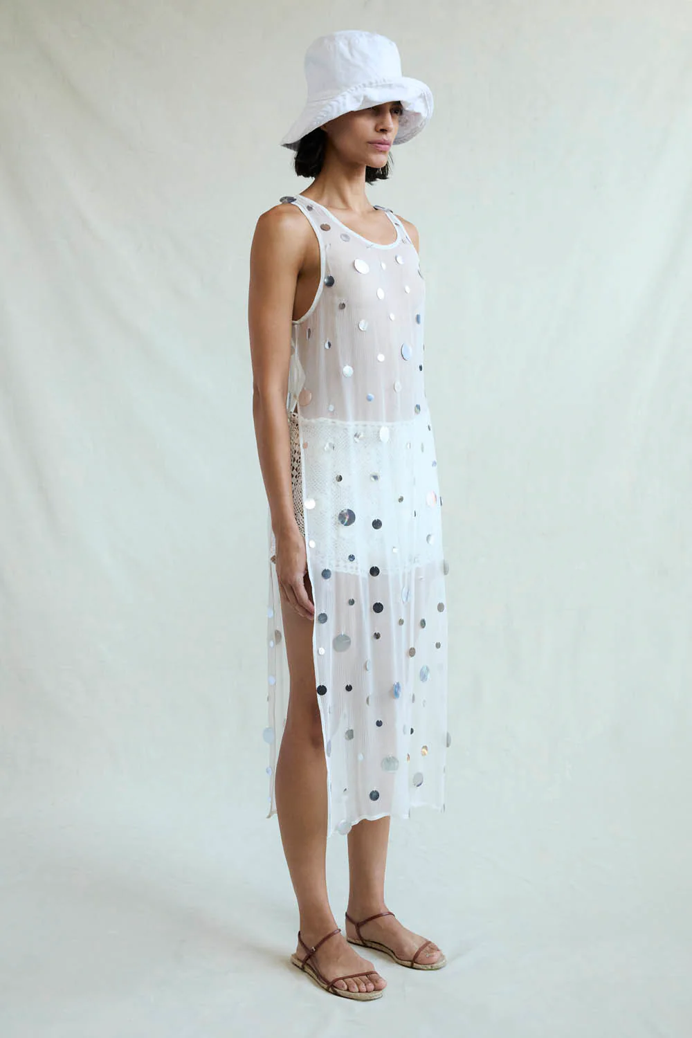 Chloe Sequin Tunic White - Image 2