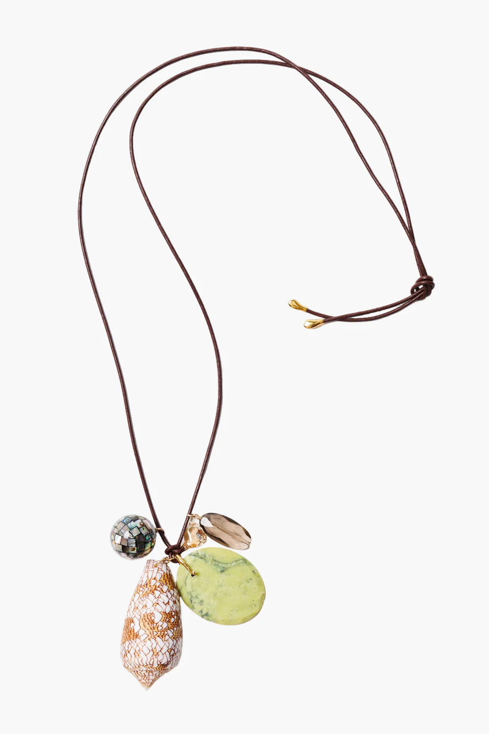 Cone Shell Charm Necklace Multi