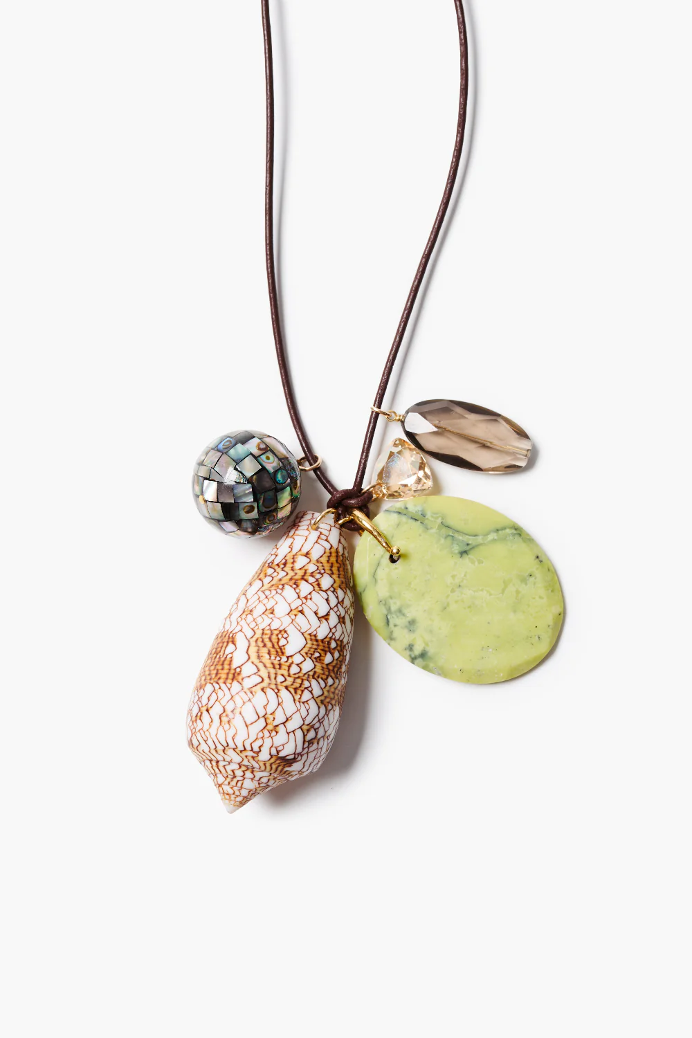 Cone Shell Charm Necklace Multi - Image 2