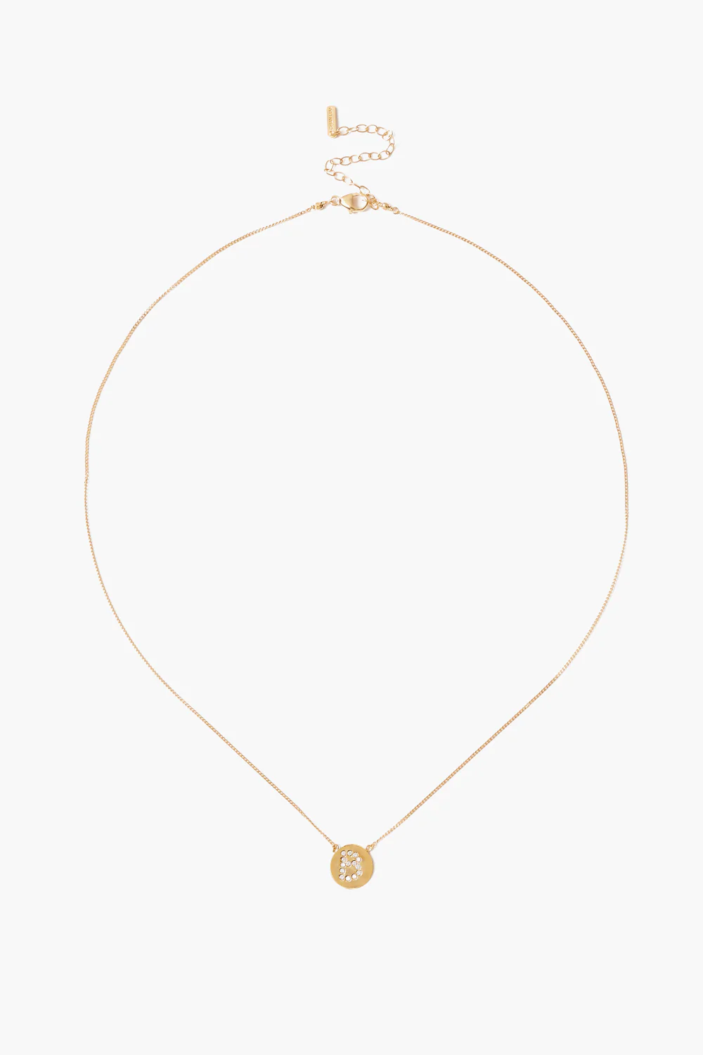 Diamond Initial Coin Necklace Gold - Image 4