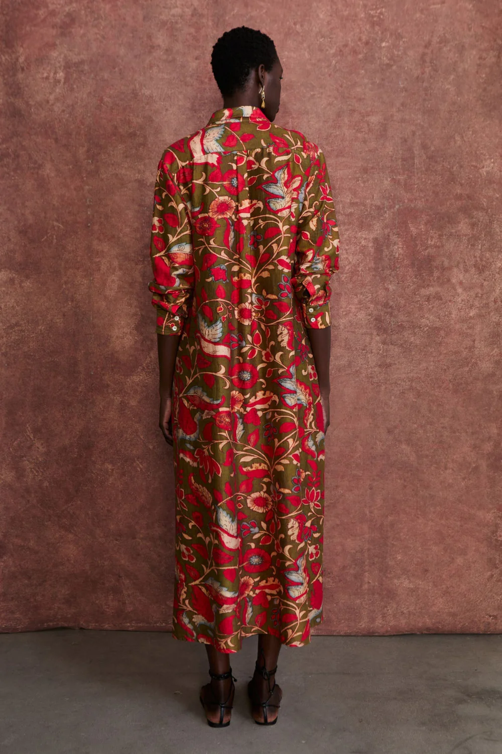 Dove Shirt Dress Olive - Image 2