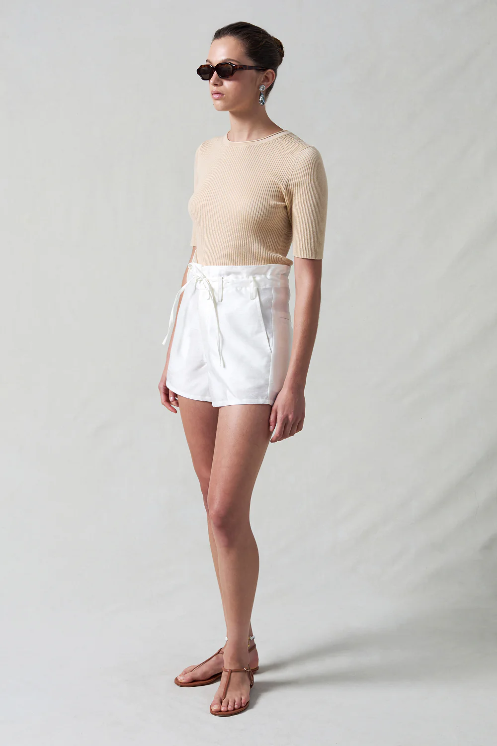 Dupioni Shorts White - Image 2
