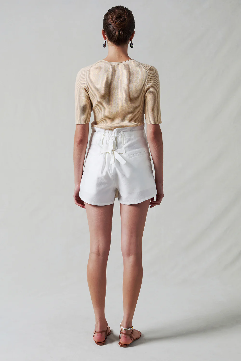 Dupioni Shorts White - Image 3