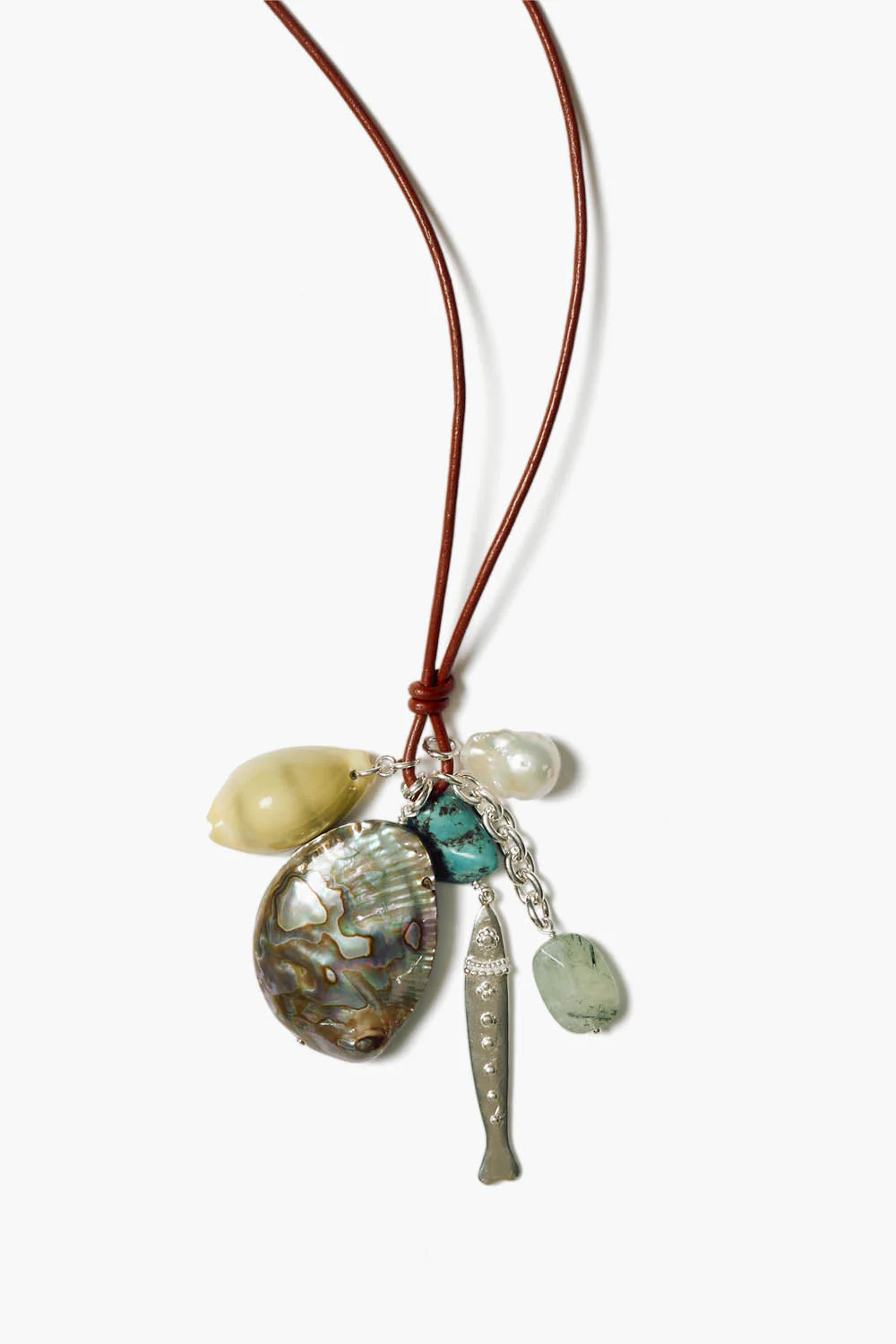 Fisherman's Charm Necklace Abalone Mix - Image 2