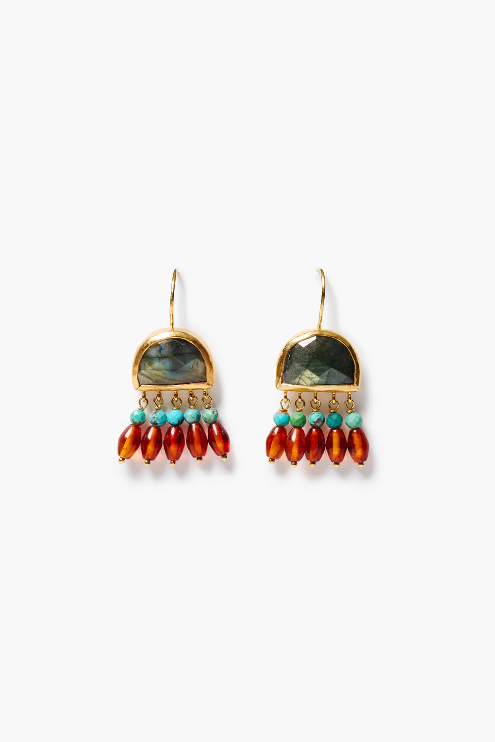 Flamenco Earrings Labradorite