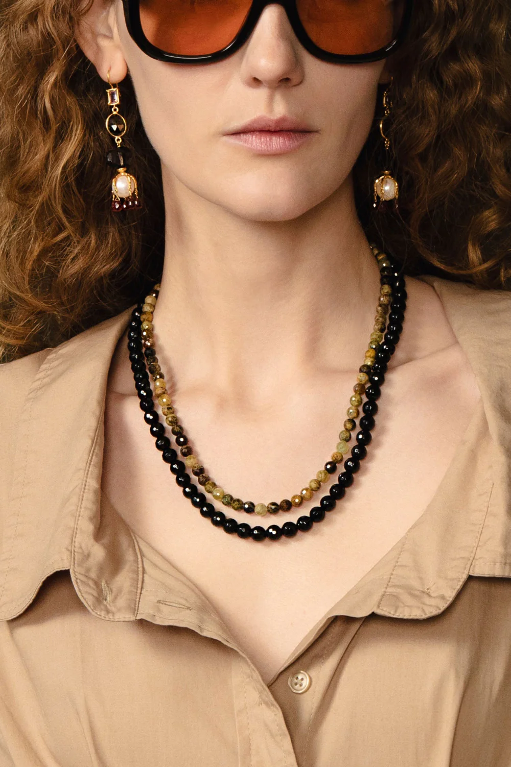 Gaia Duo Necklace Onyx - Image 2