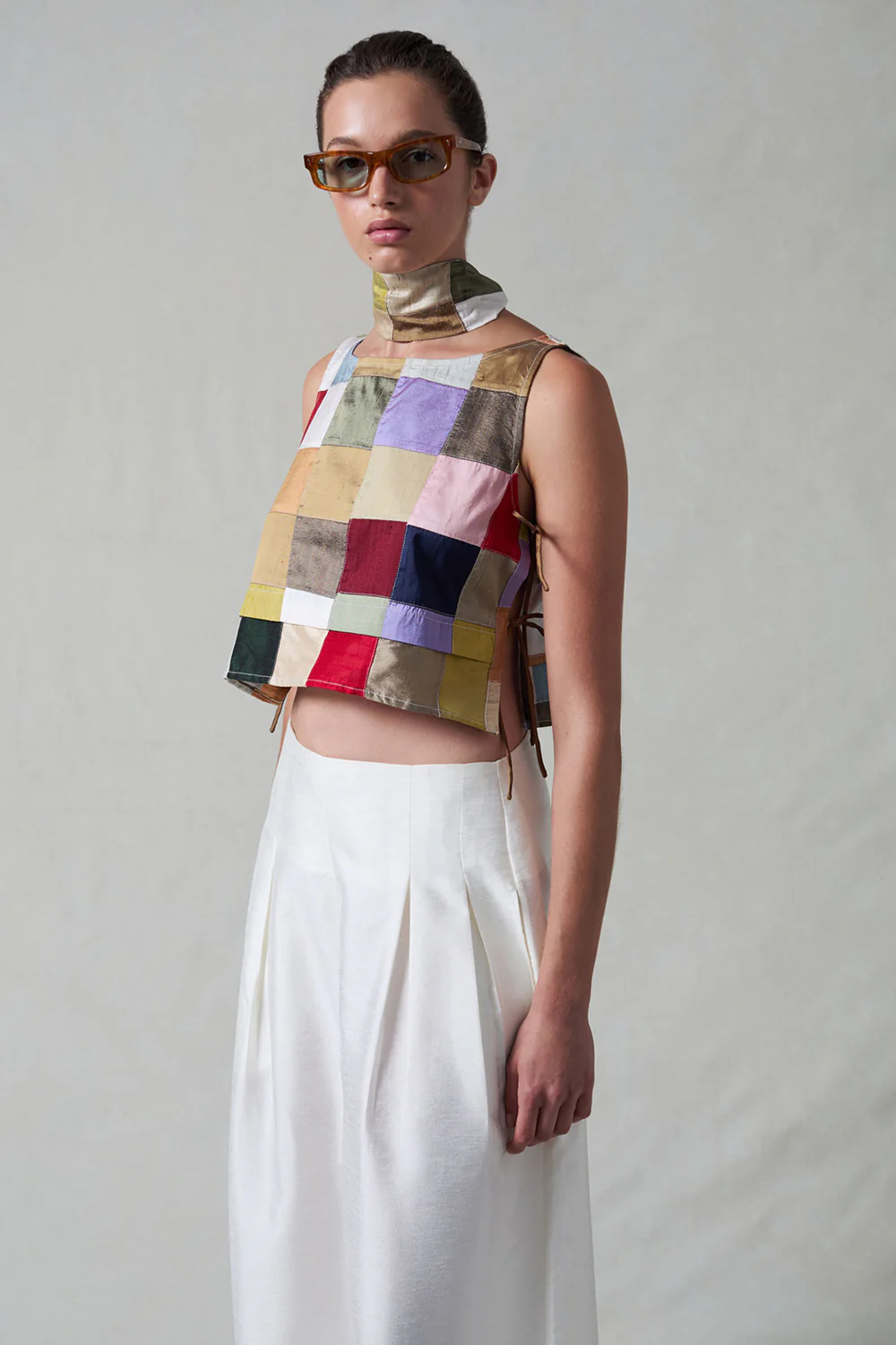 Gigi Silk Tank Top Patchwork - Image 3