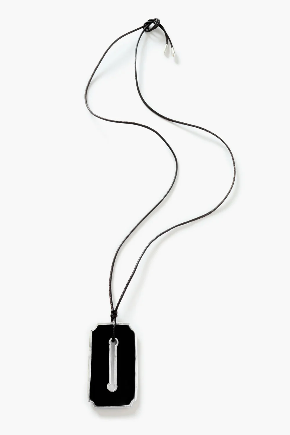 Hall Pass Padlock Necklace Black
