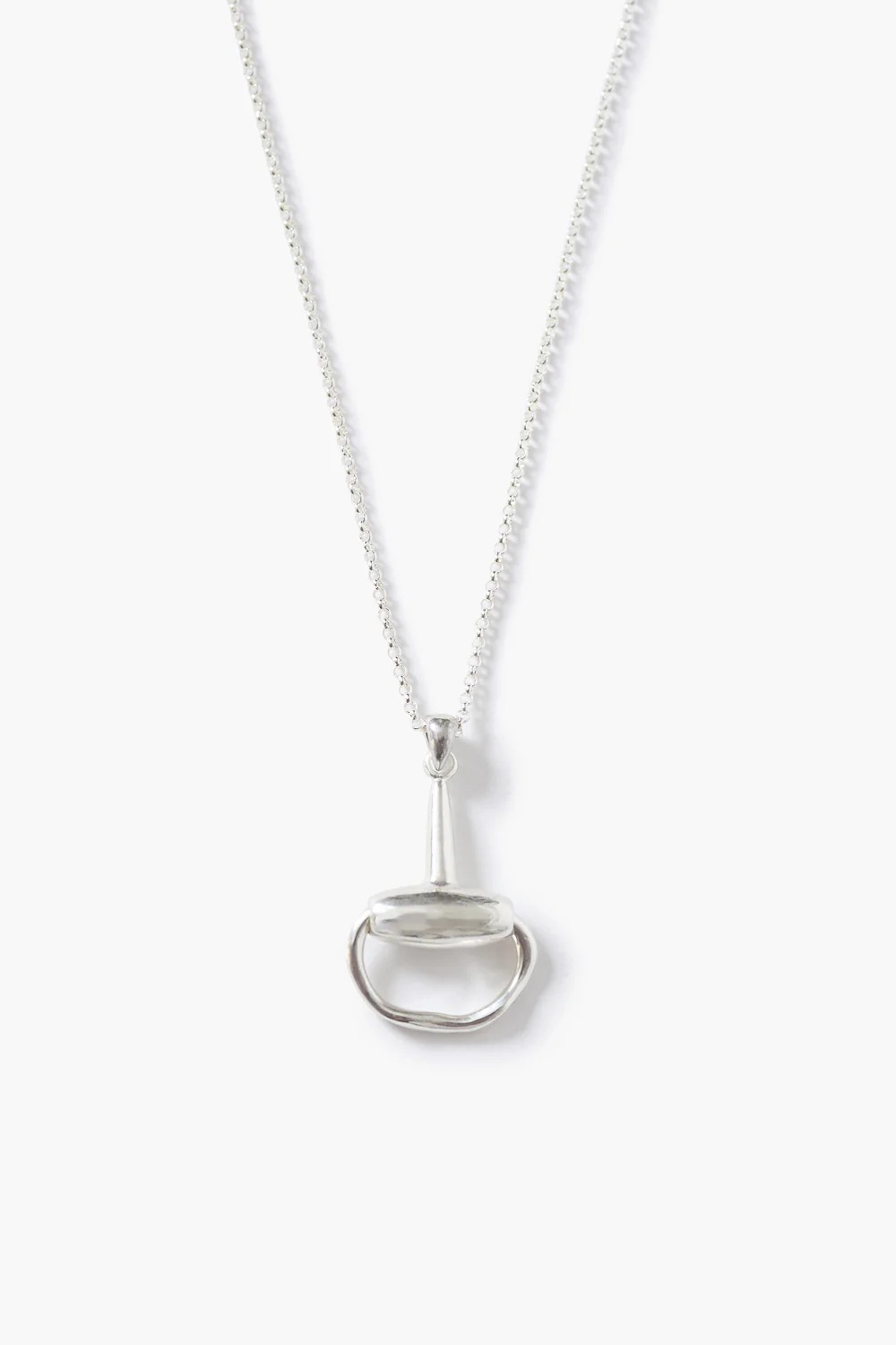 Horsebit Necklace Silver