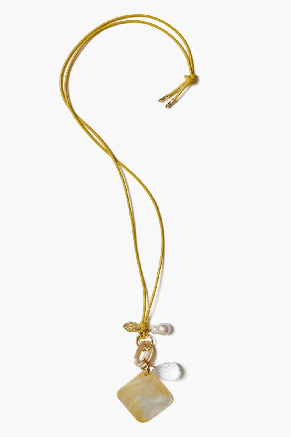 Maxine Charm Necklace White MOP