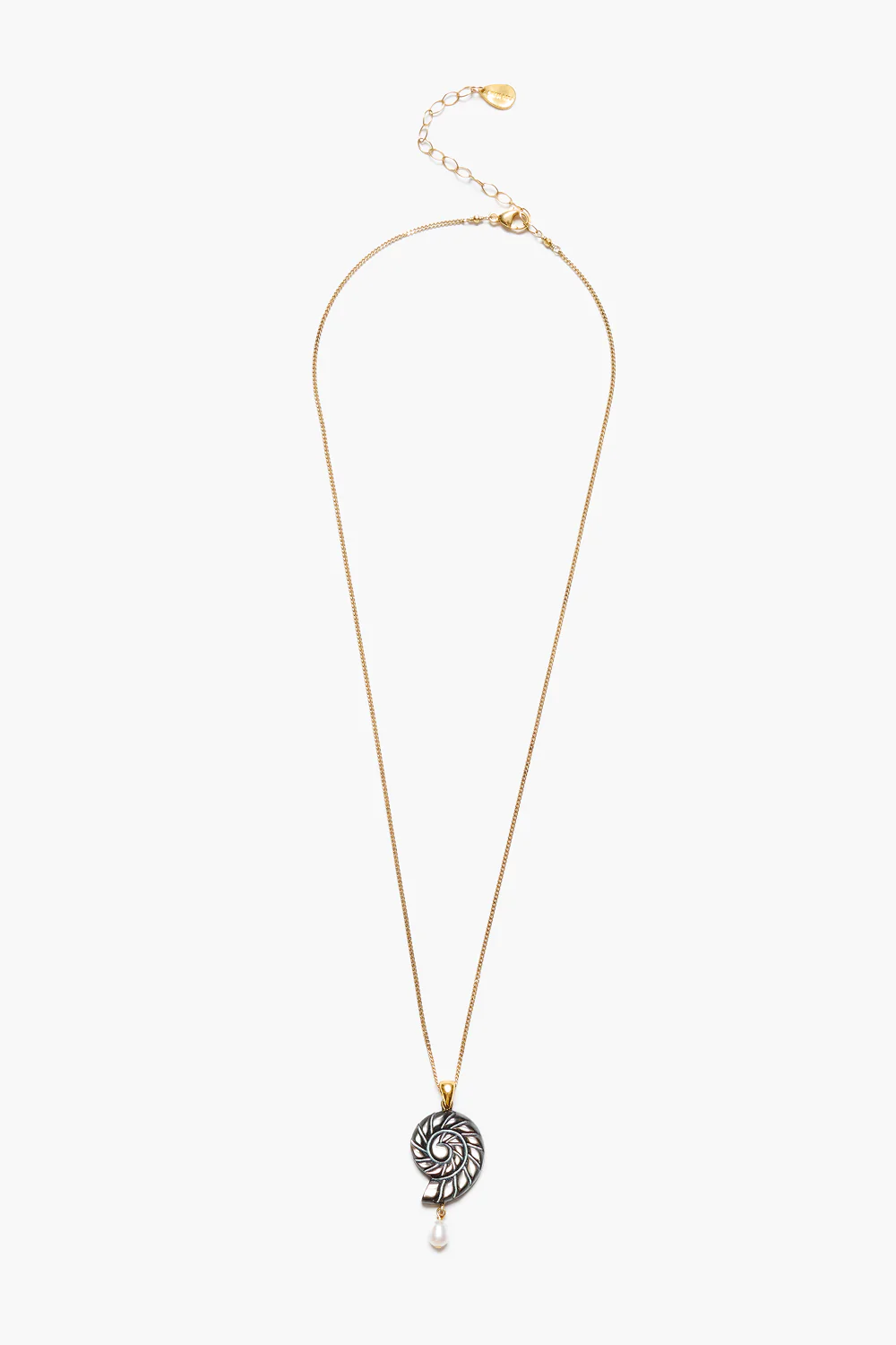 Nautilus Pendant Necklace Black MOP - Image 2