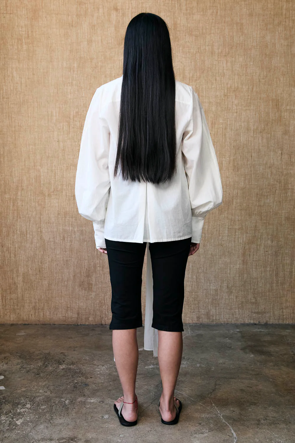 Nicola Scarf Blouse Natural - Image 3