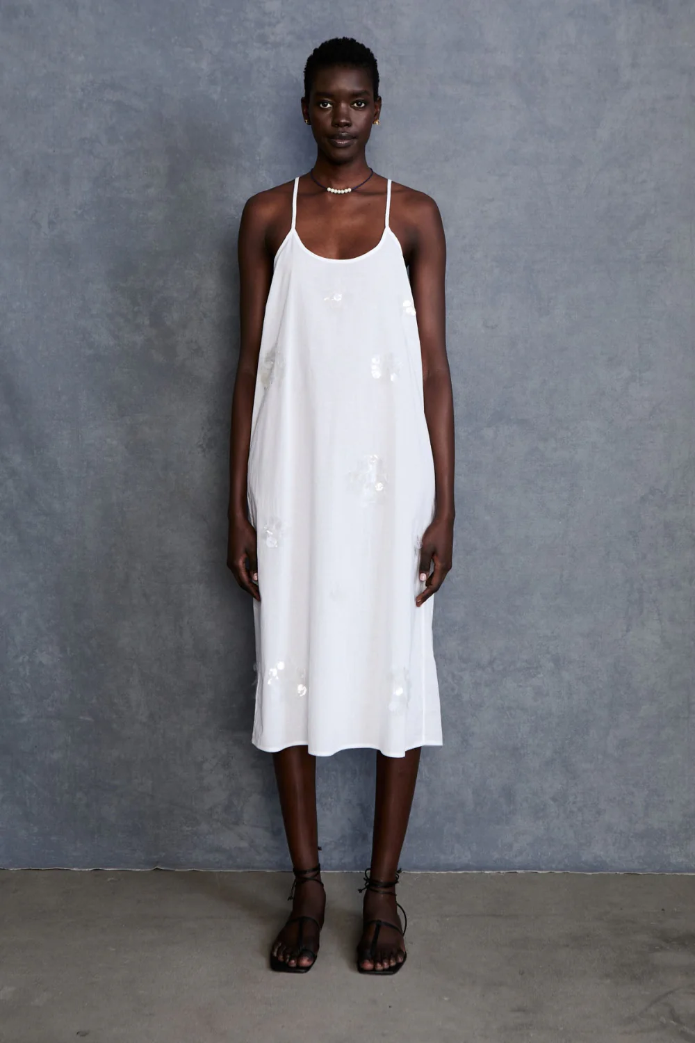 Orb Slip Dress White