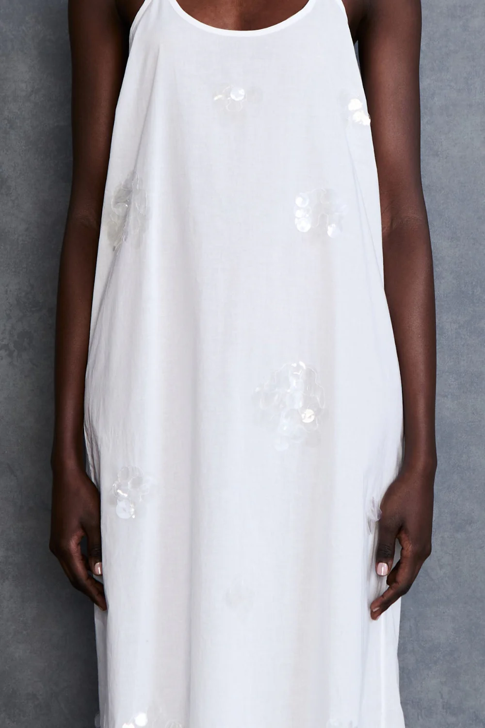 Orb Slip Dress White - Image 2