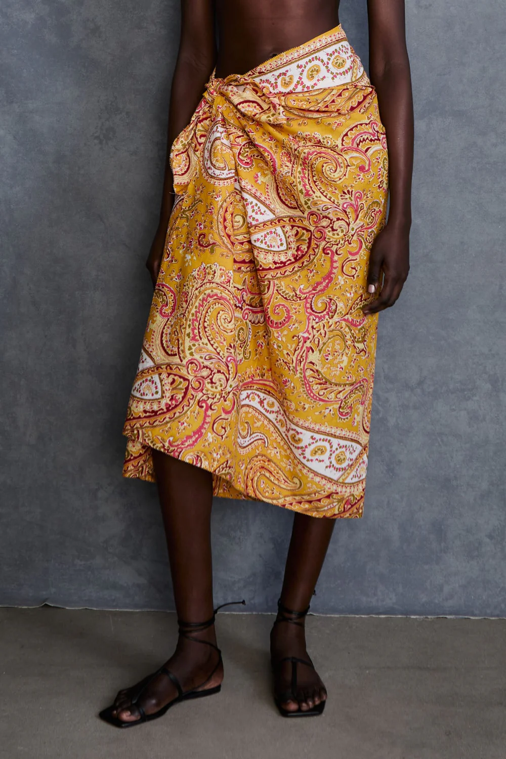 Paisley Printed Sarong Marigold - Image 2
