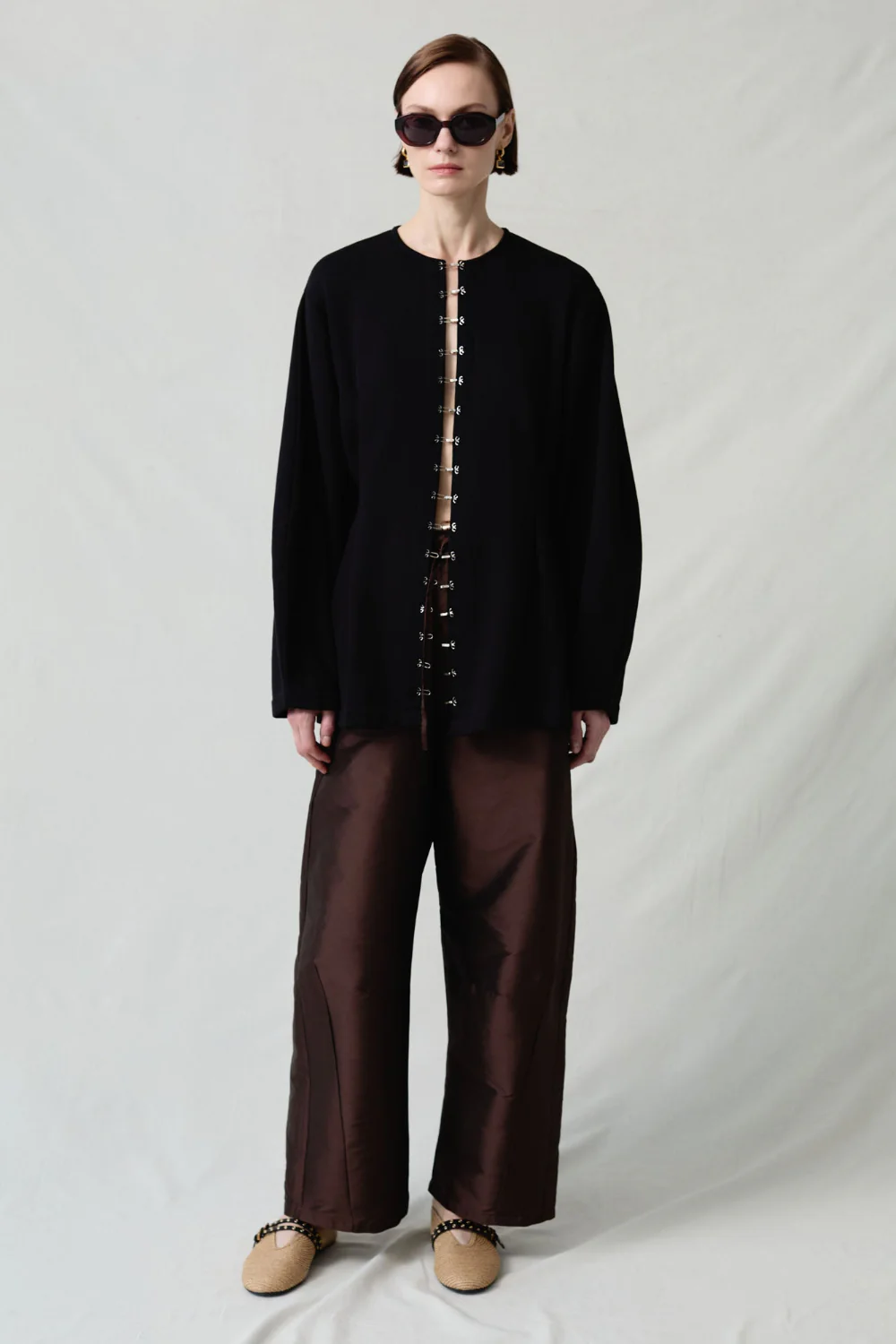 Pinch Waist Cardigan Black - Image 2