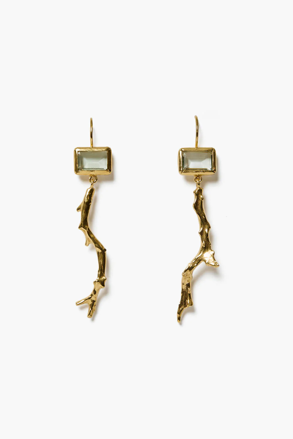 Reef Earrings Green Amethyst