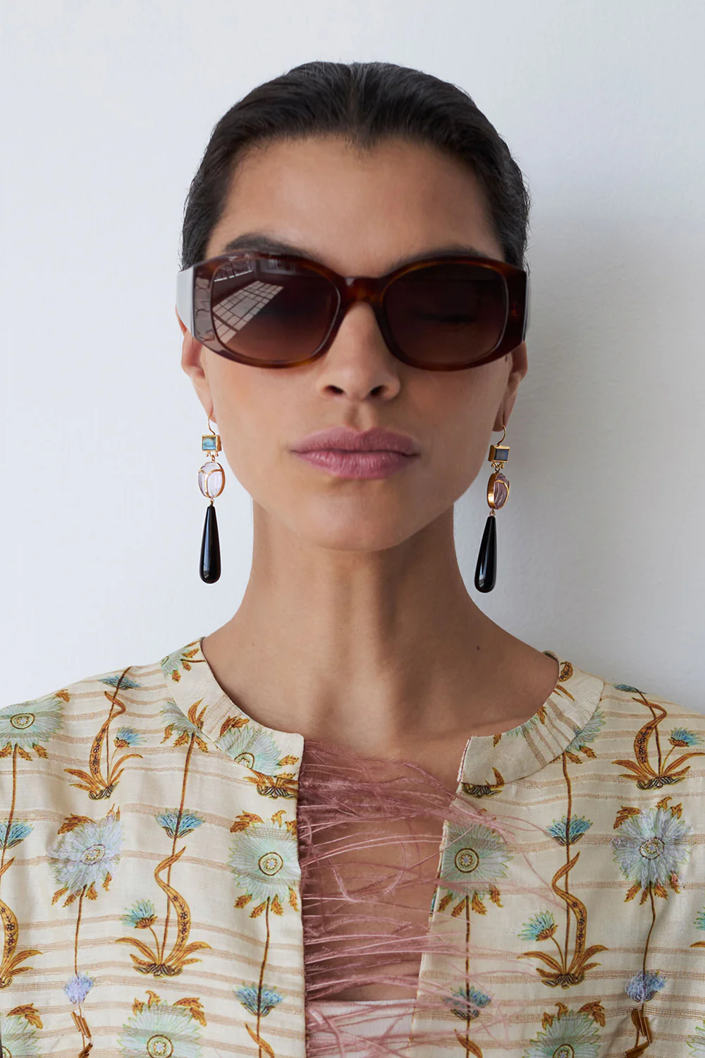 Scarab Earrings Multi - Image 2