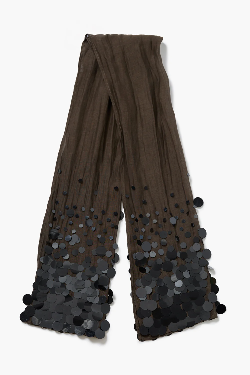 Sequin Cotton Silk Scarf Earth