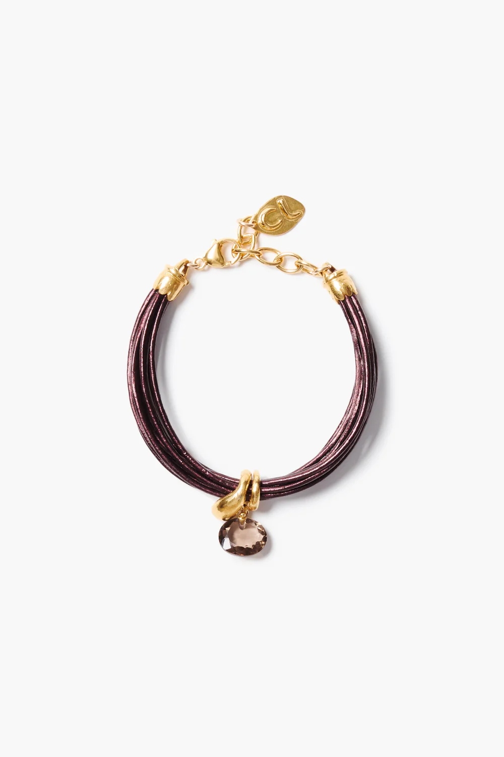 Serpentine Cord Bracelet Smoky Quartz
