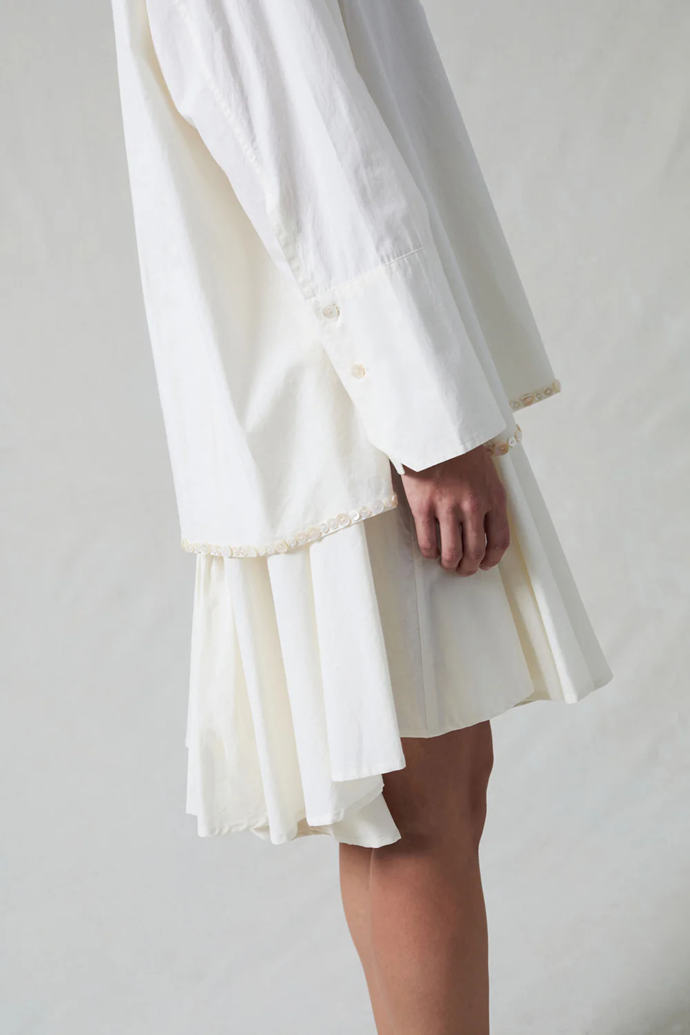 Shoelace Shirt Ivory - Image 2