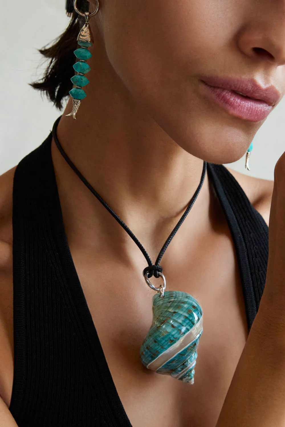 Shore Cord Necklace Seafoam - Image 3