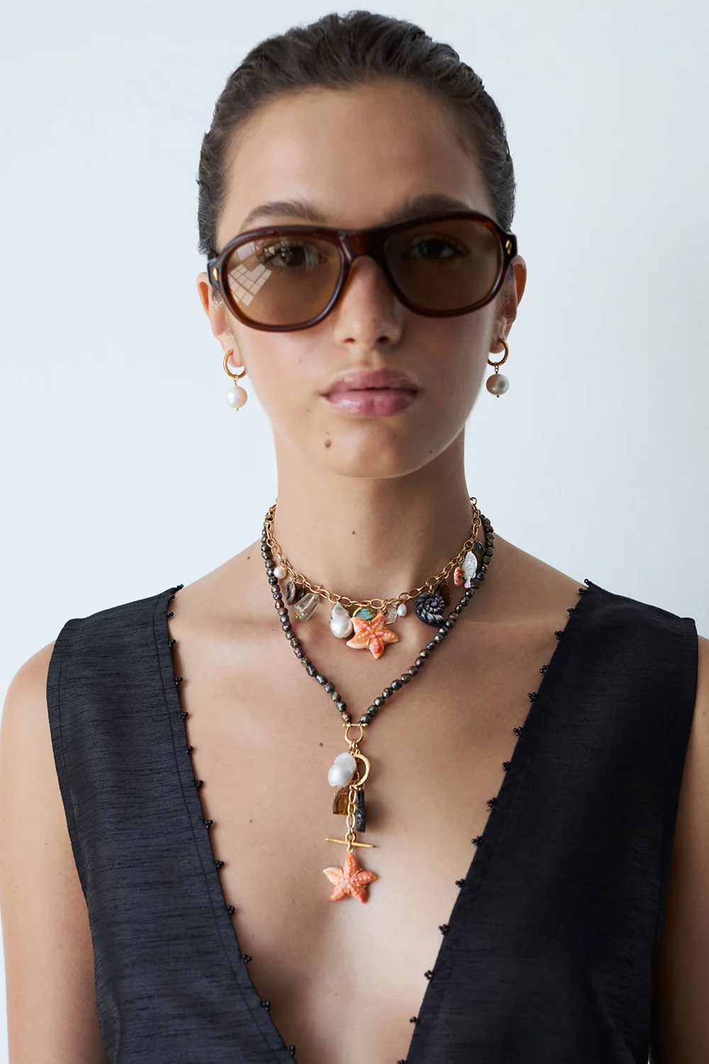 Starfish Charm Necklace Multi - Image 2