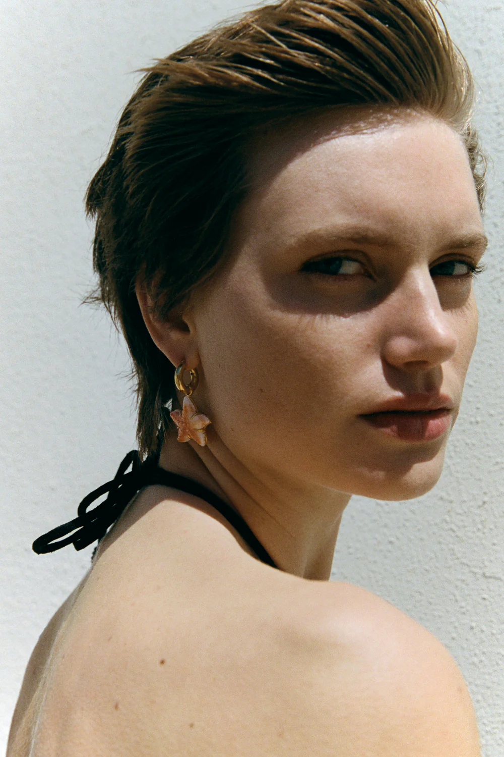 Starfish Hoop Earrings Orange - Image 3