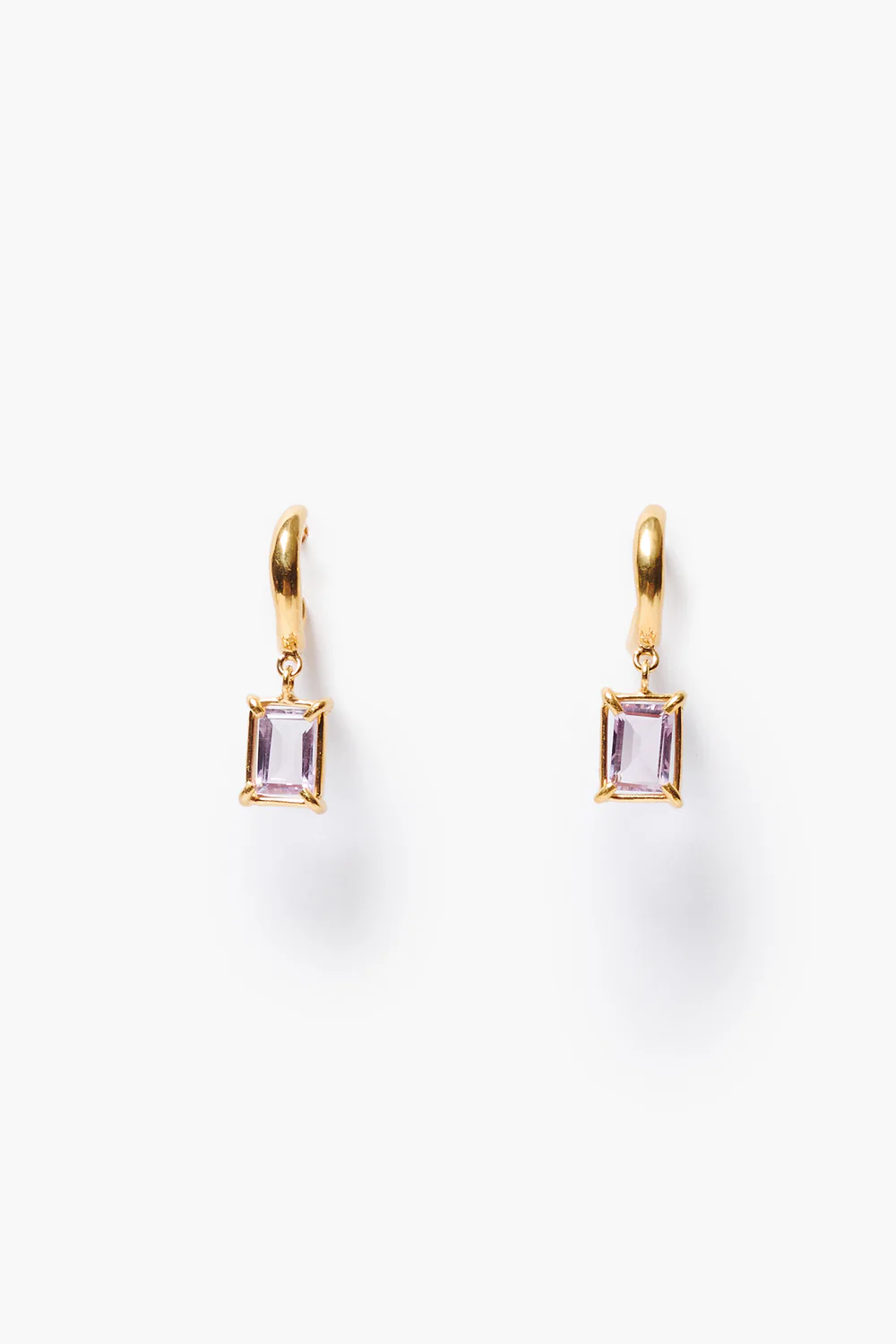 Tabby Hoop Earrings Amethyst