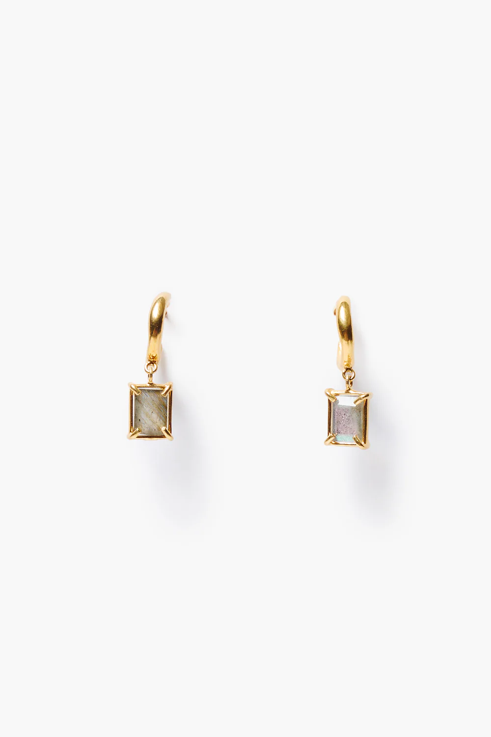 Tabby Hoop Earrings Labradorite