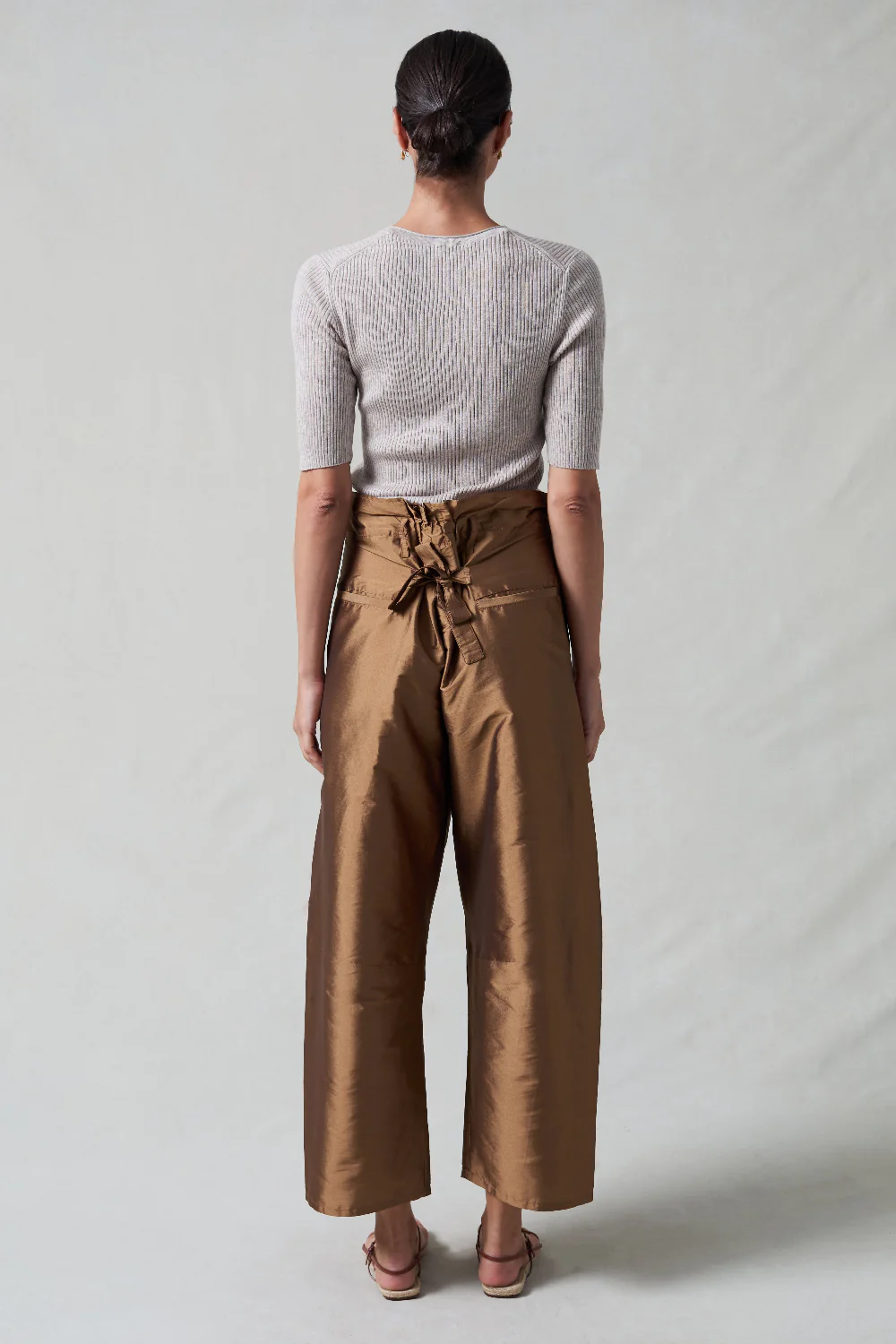 Techno Taffeta Barrel Pant Bronze - Image 2