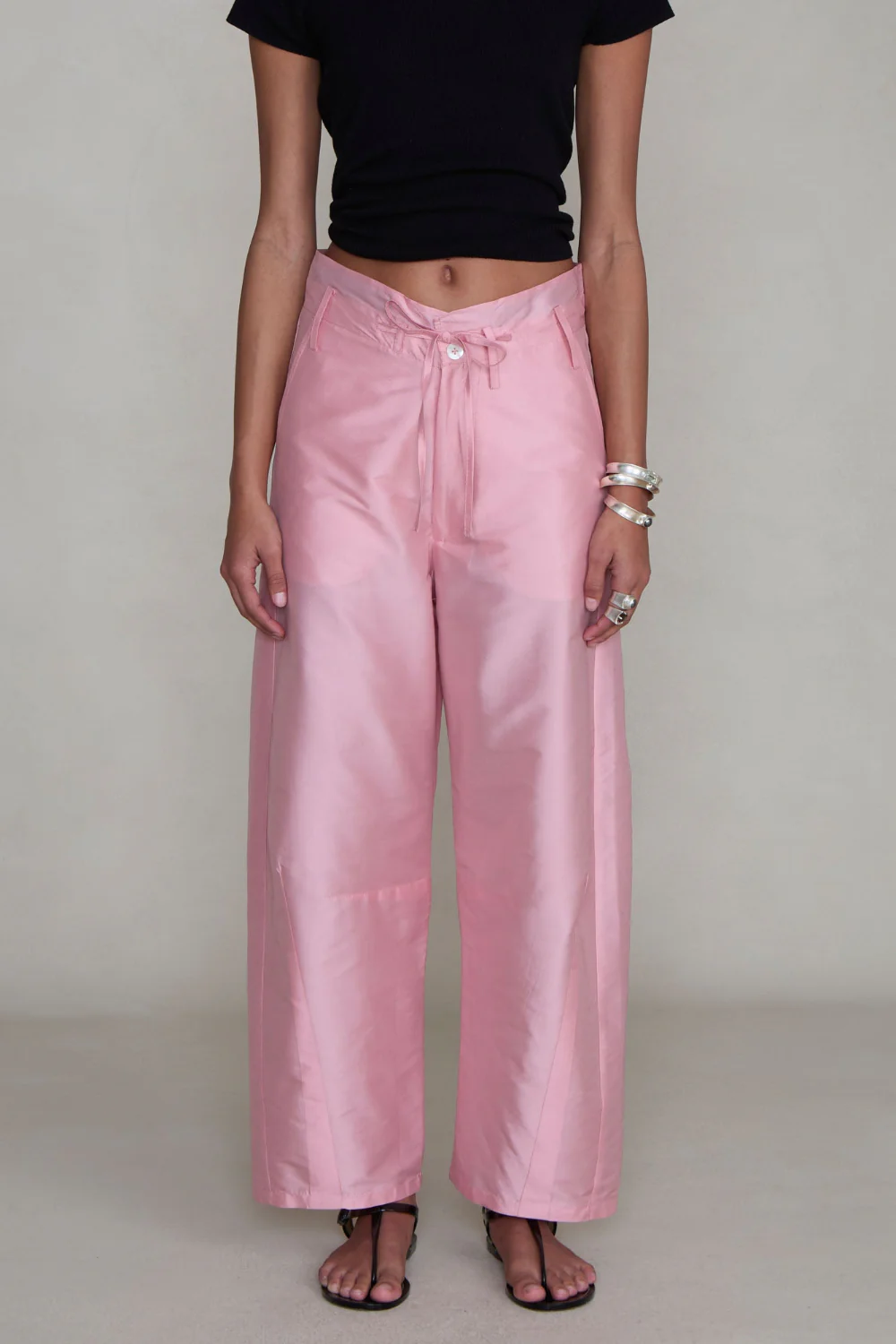 Techno Taffeta Barrel Pant Rose - Image 2