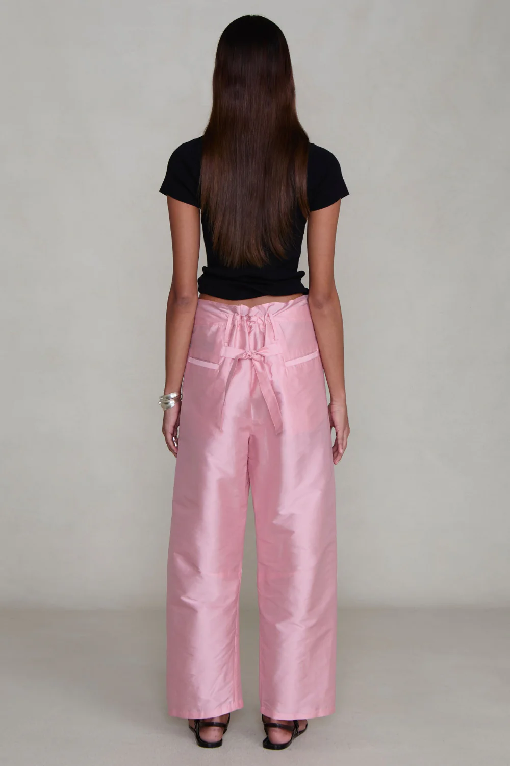 Techno Taffeta Barrel Pant Rose - Image 4
