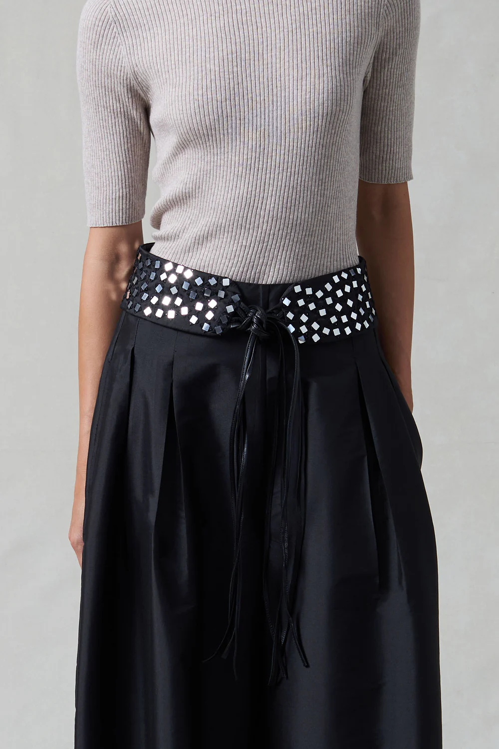 Ultra Wide Waist Belt Black Mirror - Image 2