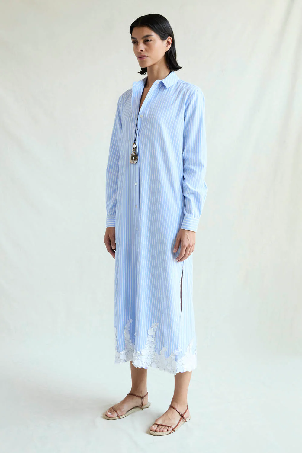 Wave Shirt Dress Blue Stripe - Image 2