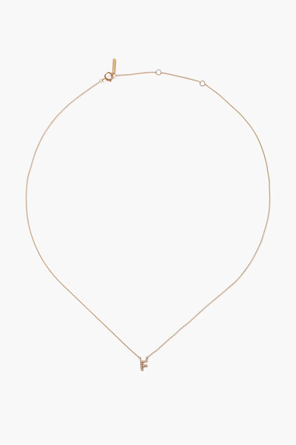14k Gold and White Diamond Initial Necklace - Image 13