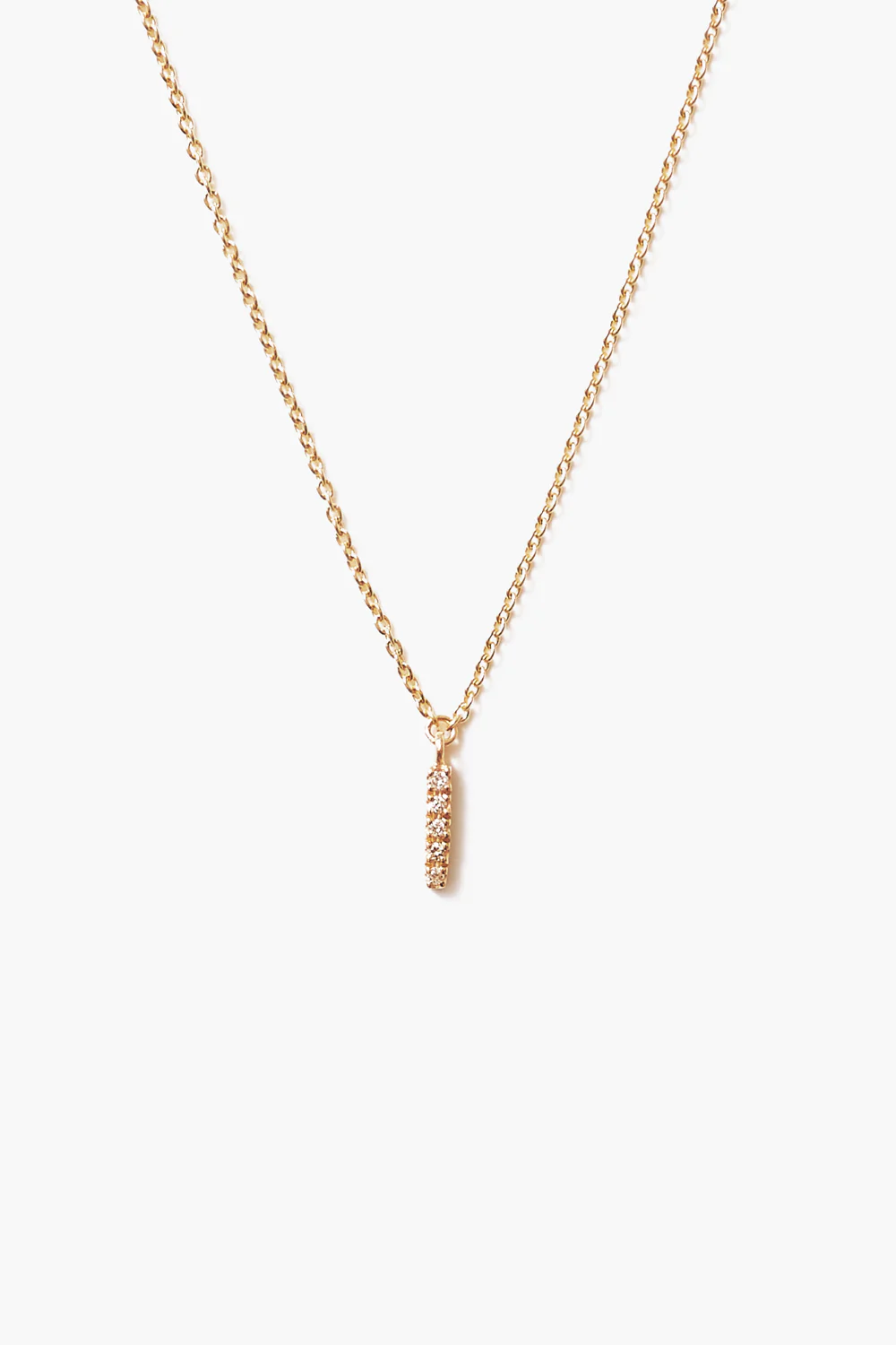 14k Gold and White Diamond Initial Necklace - Image 14