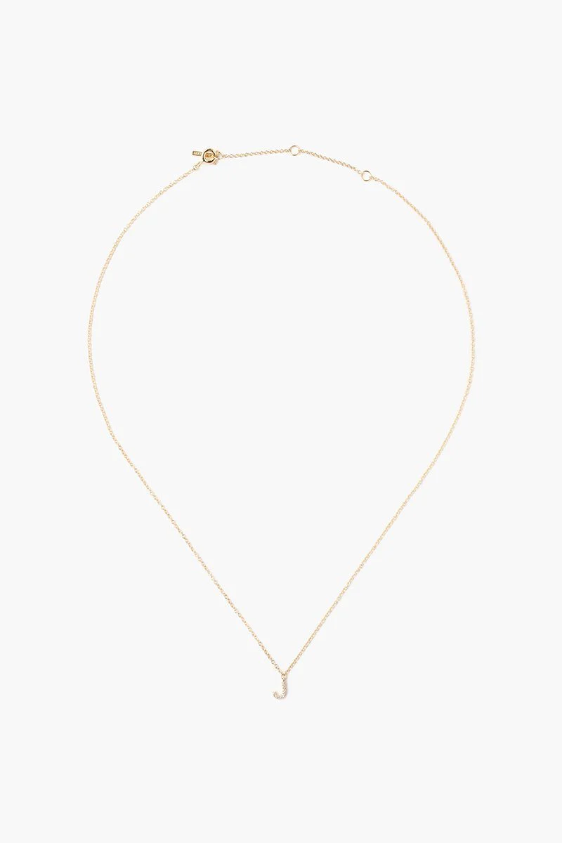 14k Gold and White Diamond Initial Necklace - Image 17