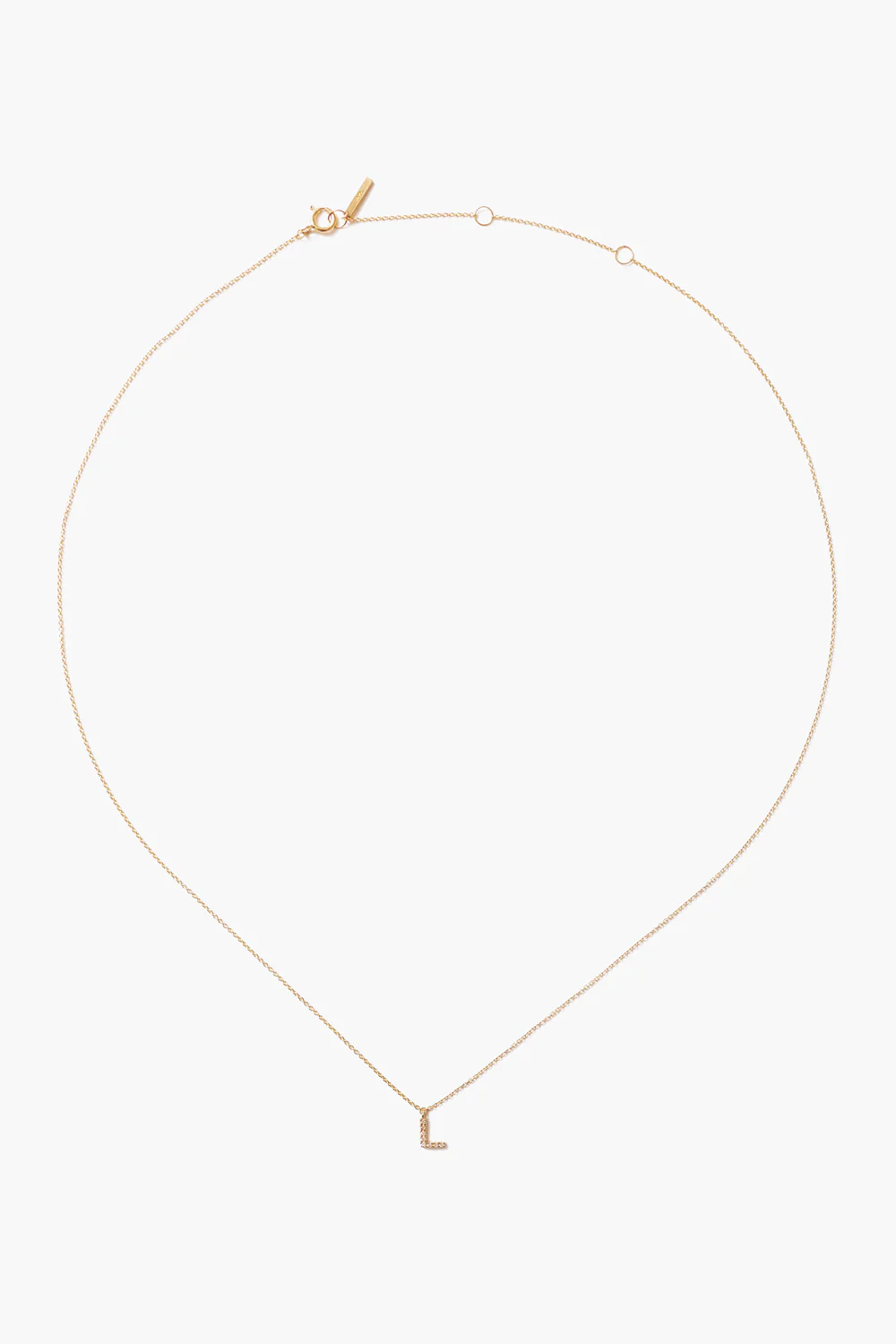 14k Gold and White Diamond Initial Necklace - Image 21