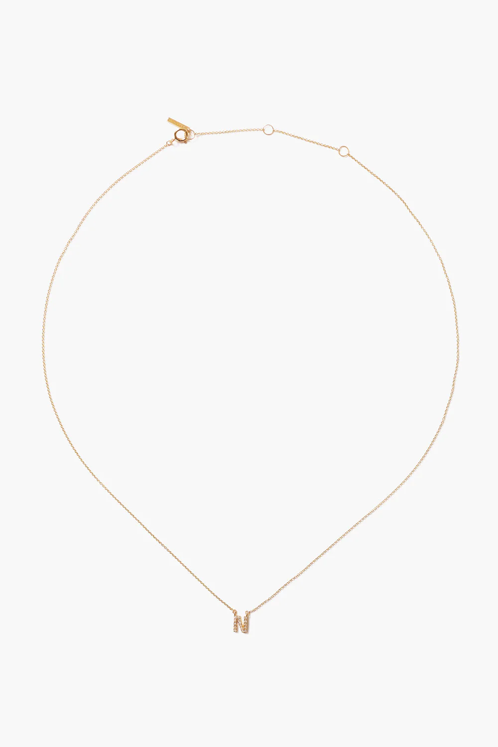 14k Gold and White Diamond Initial Necklace - Image 25