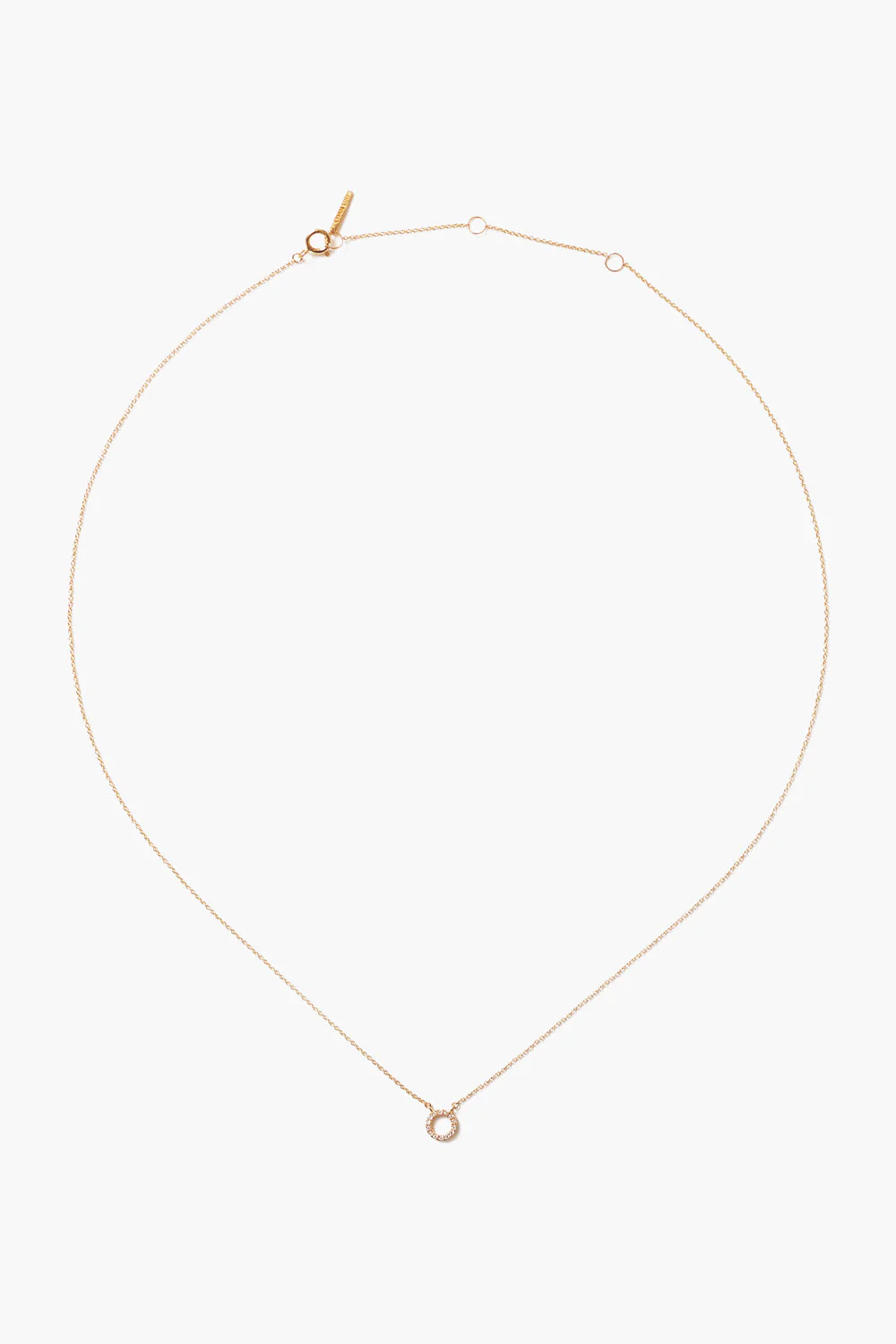 14k Gold and White Diamond Initial Necklace - Image 27